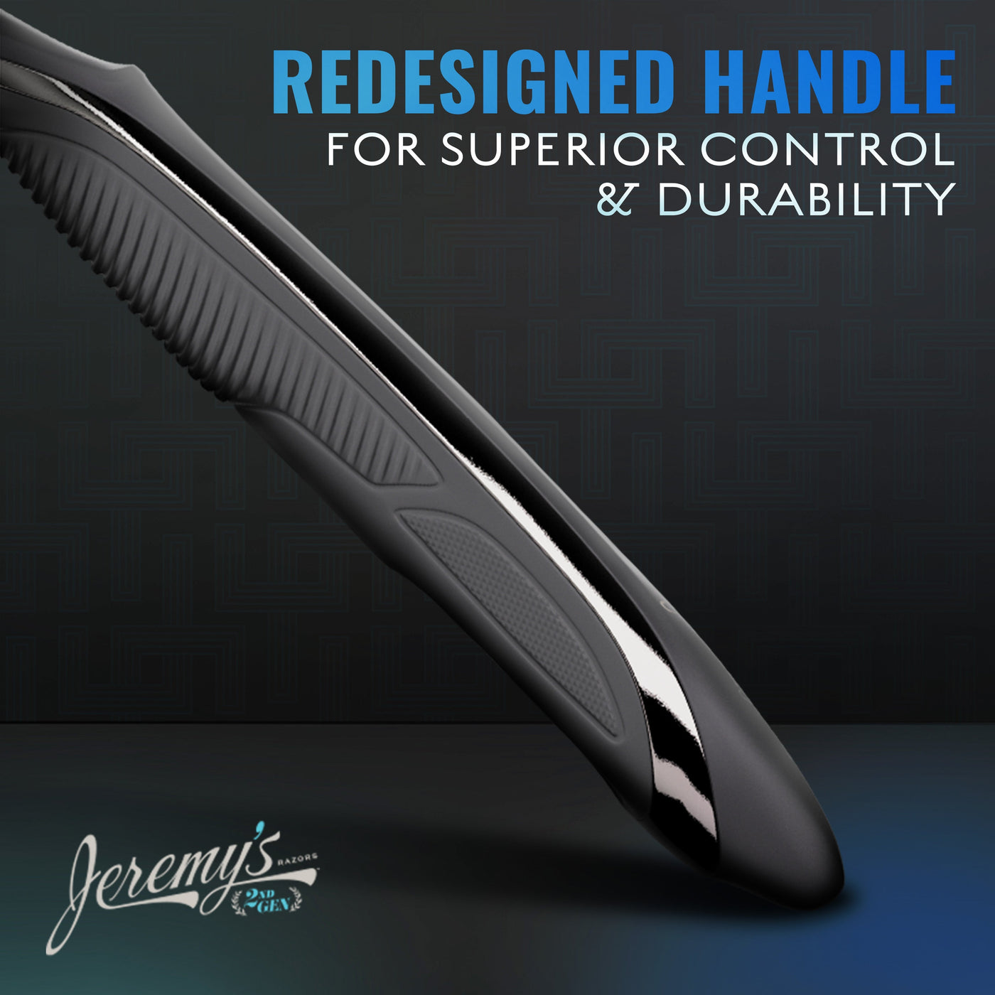 Ergonomic razor handle with a durable design for a secure and comfortable grip